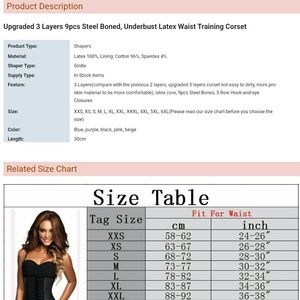 Elegance Intimates & Sleepwear - 1 Waist Trainer Corset Sz L Elegance Intimates & Sleepwear - 1 Waist Trainer Corset Sz L